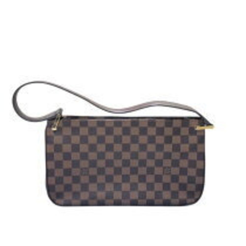 Louis Vuitton Ebene Aubagne Canvas Damier Shoulder Bag Brown
